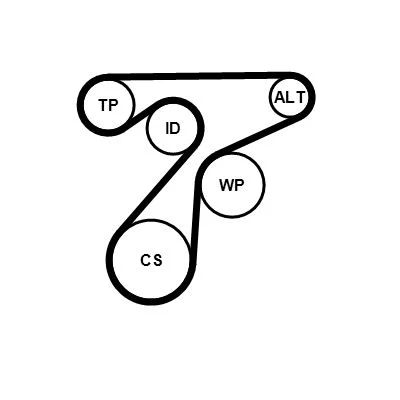 Polia tensionadora, correia em V CONTINENTAL CTAM 6PK1345K3