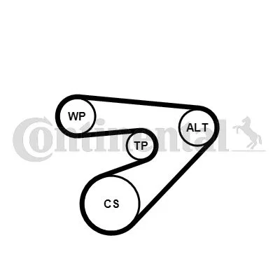 V-ribbed Belt Set CONTINENTAL CTAM 6PK1453K2
