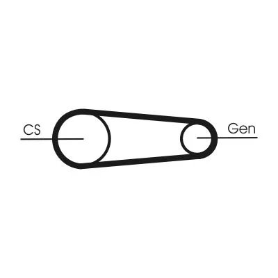 Polia tensionadora, correia em V CONTINENTAL CTAM 6PK842 ELAST T1