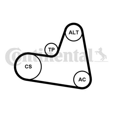 Polia tensionadora, correia em V CONTINENTAL CTAM 6PK962K1