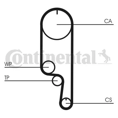 Bomba d'água e kit de correia dentada CONTINENTAL CTAM CT1008WP2