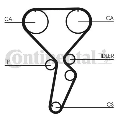 Timing Belt CONTINENTAL CTAM CT1116