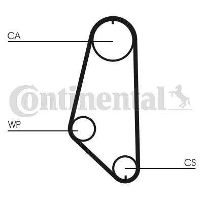 Bomba d'água e kit de correia dentada CONTINENTAL CTAM CT720WP1