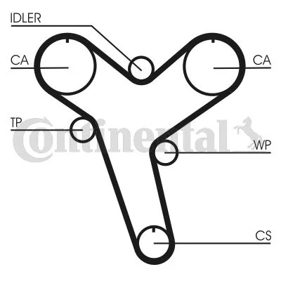 Timing Belt CONTINENTAL CTAM CT894