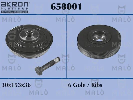 Polia da correia, virabrequim AKRON-MALÒ 658001