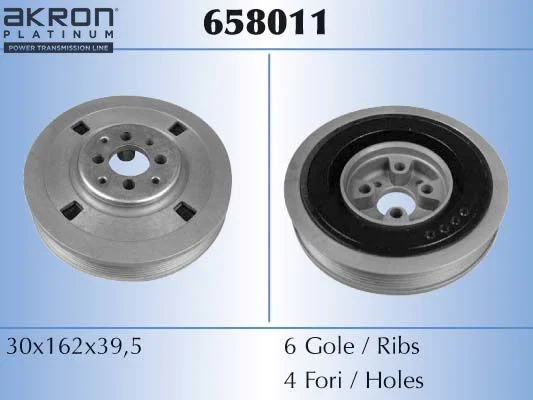 Belt Pulley, crankshaft AKRON-MALÒ 658011
