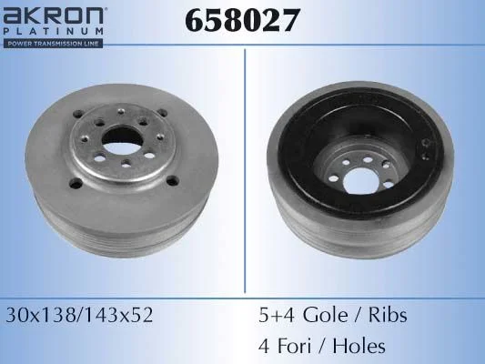 Polia da correia, virabrequim AKRON-MALÒ 658027