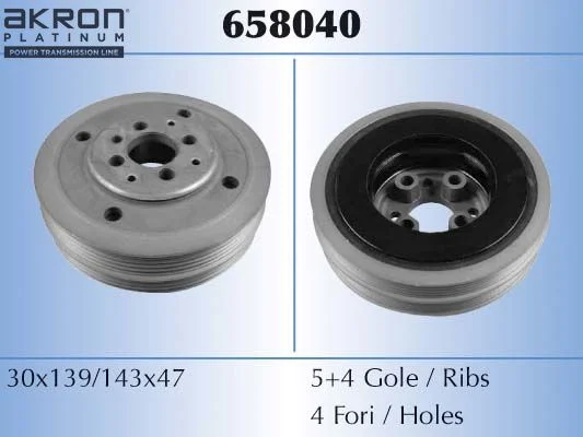 Belt Pulley, crankshaft AKRON-MALÒ 658040