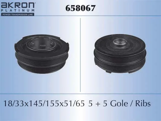 Polia da correia, virabrequim AKRON-MALÒ 658067