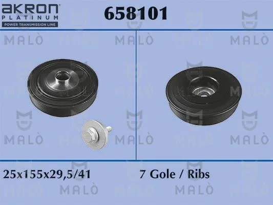 Polia da correia, virabrequim AKRON-MALÒ 658101