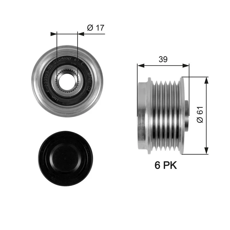 Alternator Freewheel Clutch GATES OAP7042