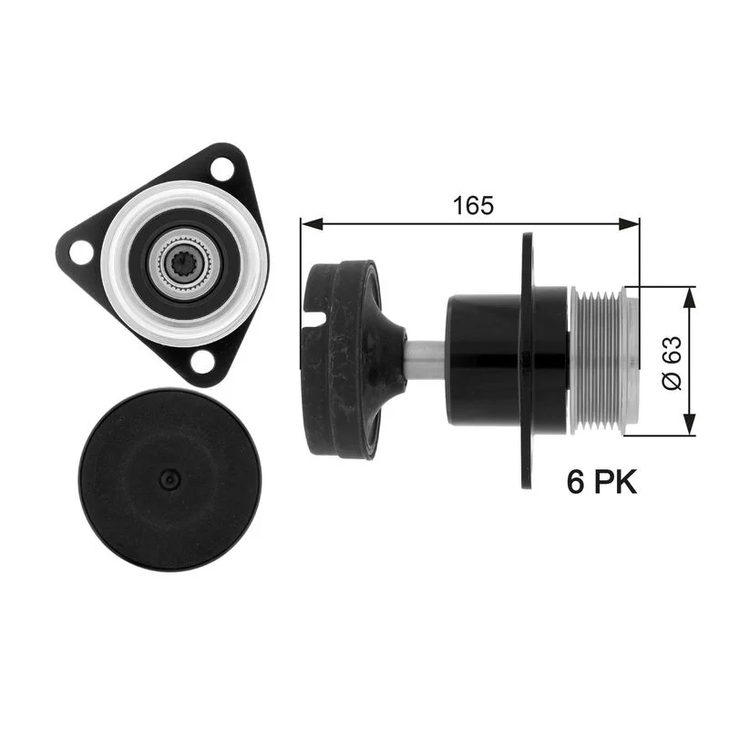 Embraiagem de roda livre, alternador GATES OAP7050