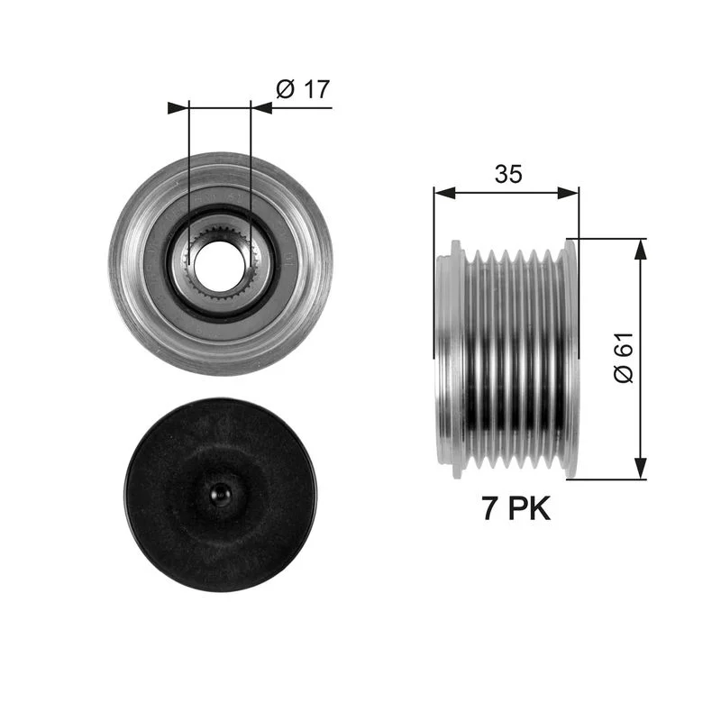 Alternator Freewheel Clutch GATES OAP7095
