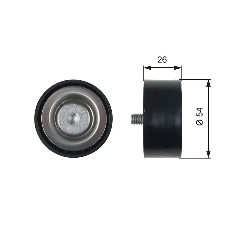 Deflection/Guide Pulley, V-ribbed belt GATES T36486