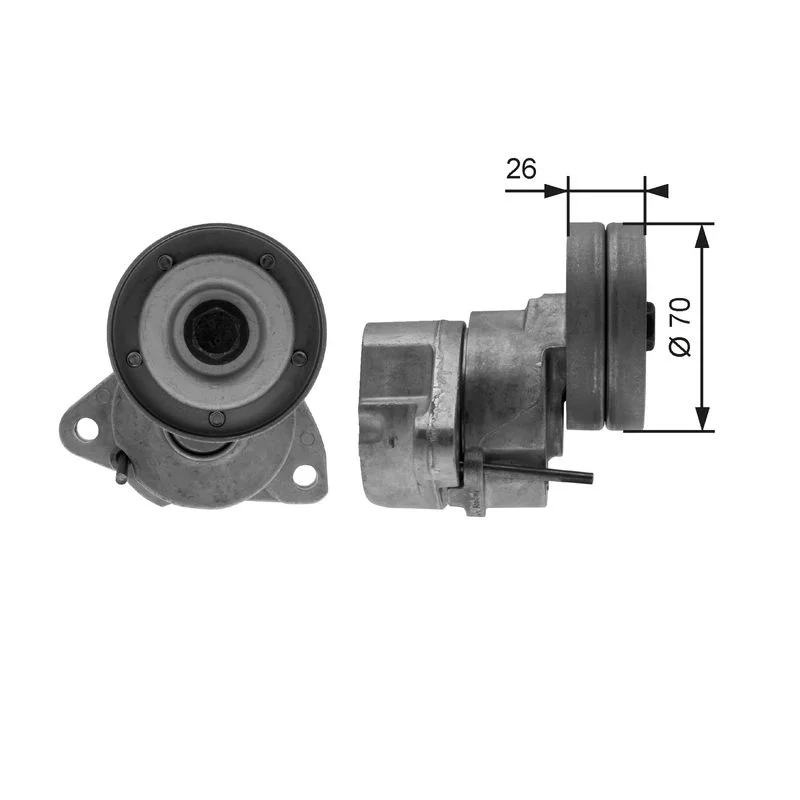 Belt Tensioner, V-ribbed belt GATES T38154