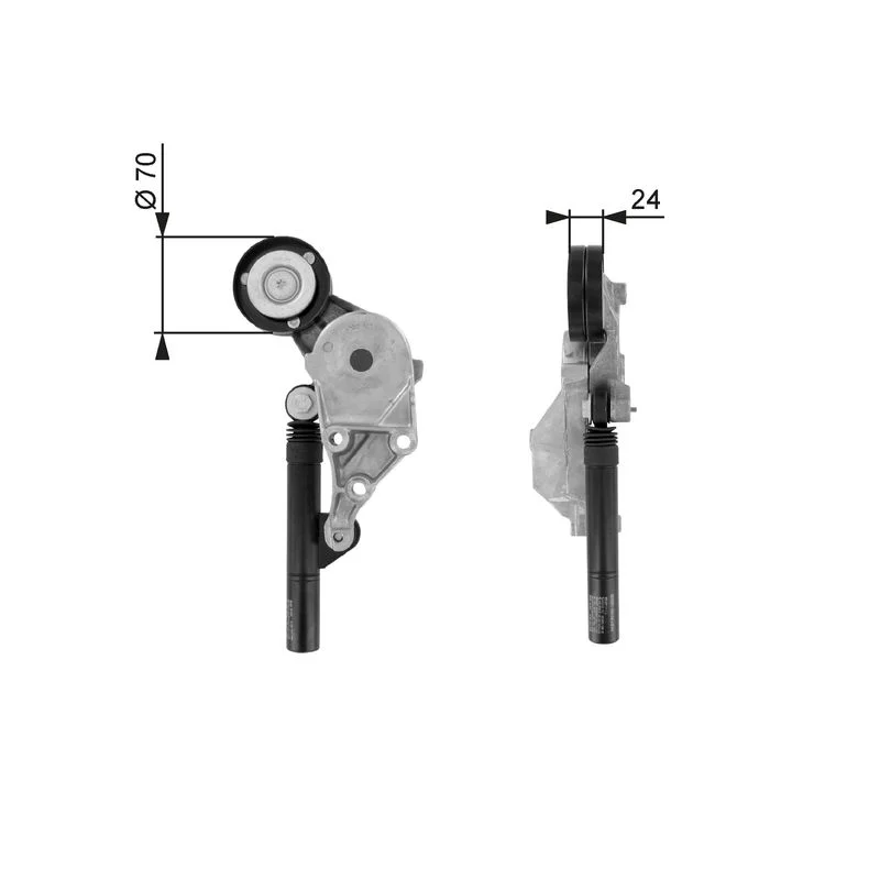 Belt Tensioner, V-ribbed belt GATES T38192