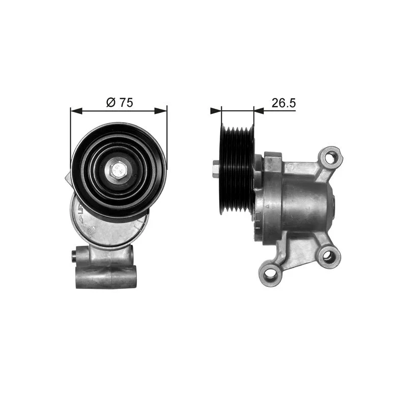 Belt Tensioner, V-ribbed belt GATES T38357