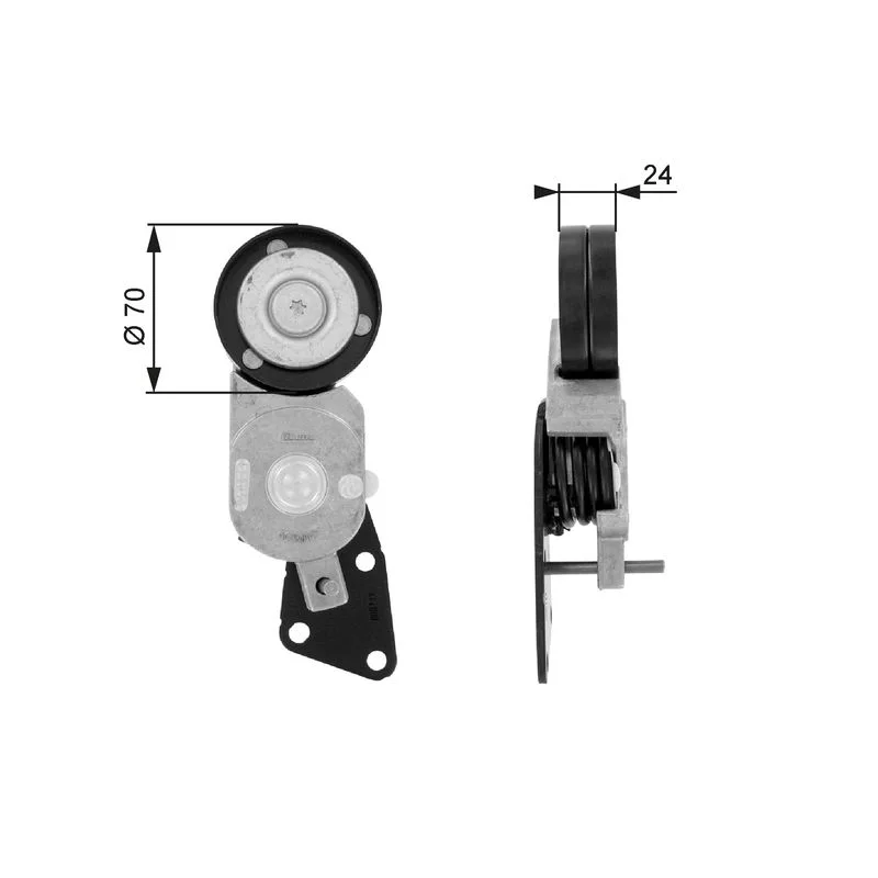 Belt Tensioner, V-ribbed belt GATES T38426