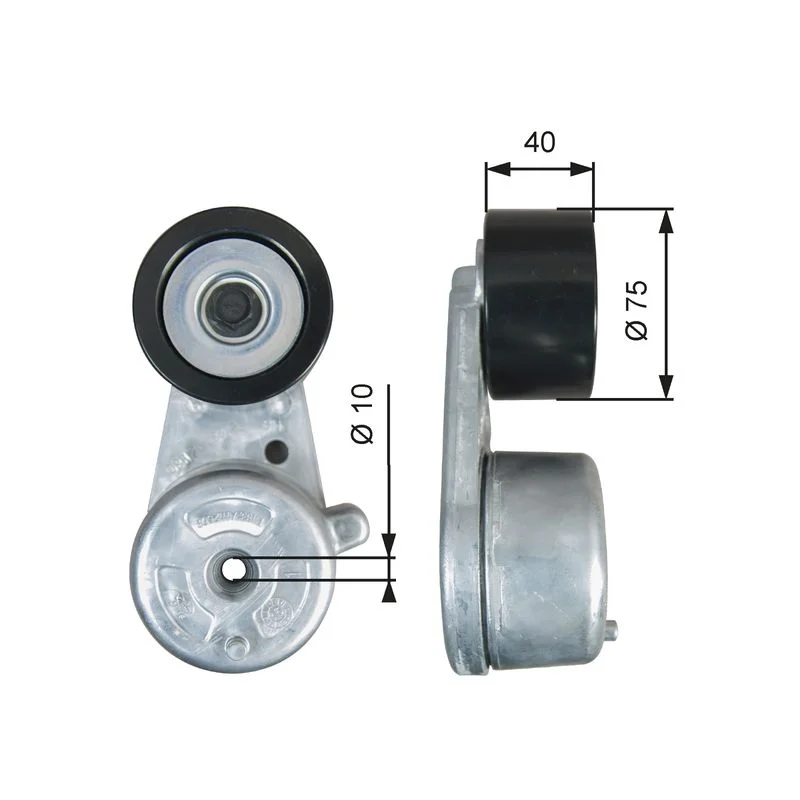 Belt Tensioner, V-ribbed belt GATES T38720