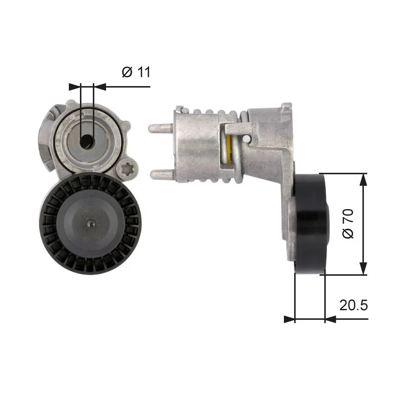 Belt Tensioner, V-ribbed belt GATES T39117