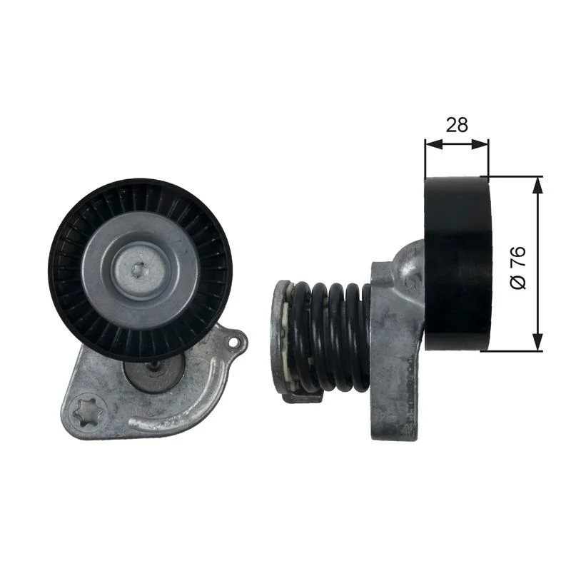 Belt Tensioner, V-ribbed belt GATES T39207
