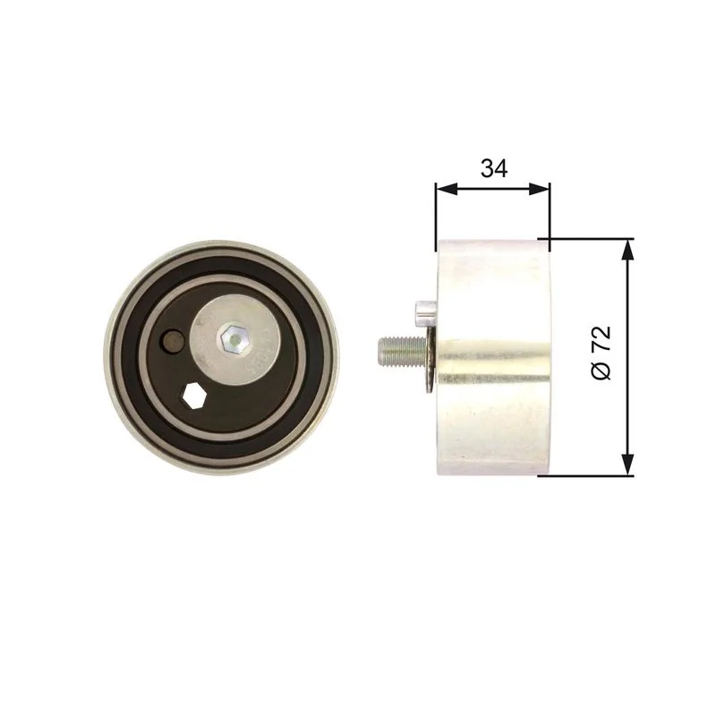 Tensioner Pulley, timing belt GATES T41095