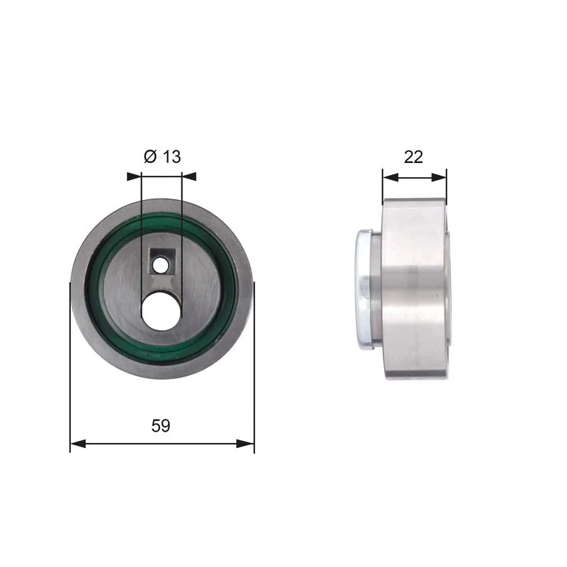 Tensioner Pulley, timing belt GATES T41129