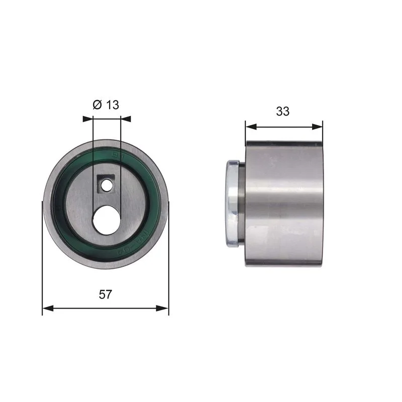 Tensioner Pulley, timing belt GATES T41258