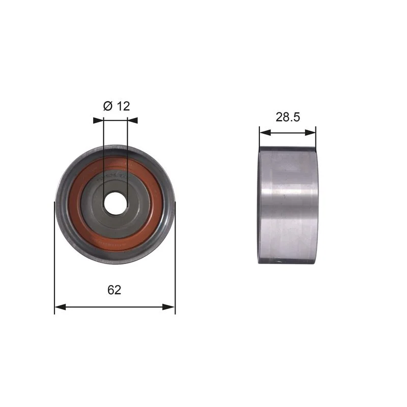 Deflection Pulley/Guide Pulley, timing belt GATES T42027