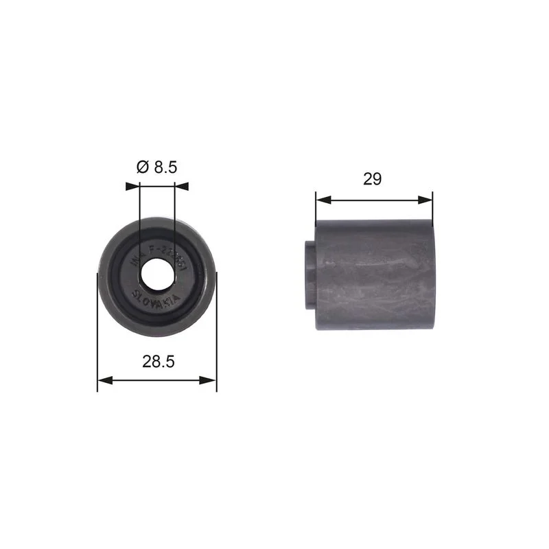 Deflection Pulley/Guide Pulley, timing belt GATES T42045