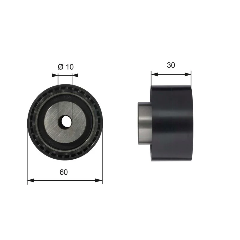 Deflection Pulley/Guide Pulley, timing belt GATES T42070