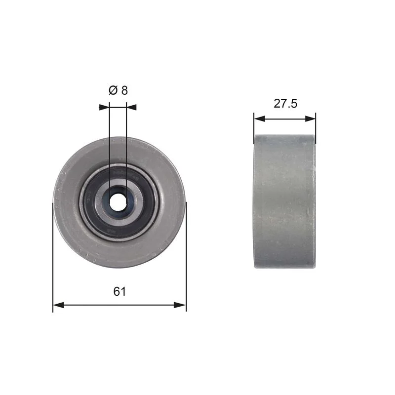Polia de Desvio/Guia, correia distribuição GATES T42151