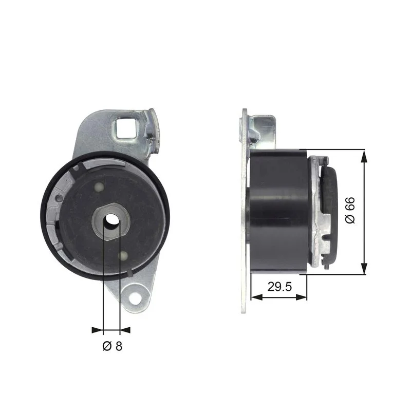 Tensioner Pulley, timing belt GATES T43045