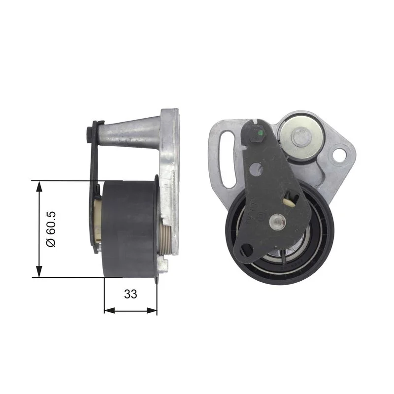 Tensioner Pulley, timing belt GATES T43107