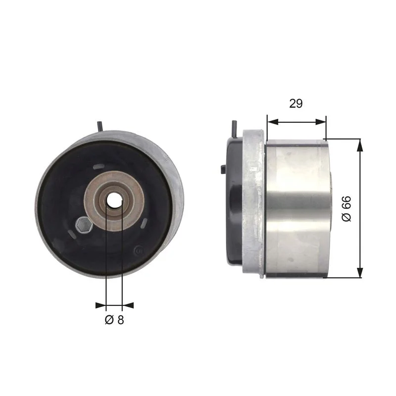 Tensioner Pulley, timing belt GATES T43143