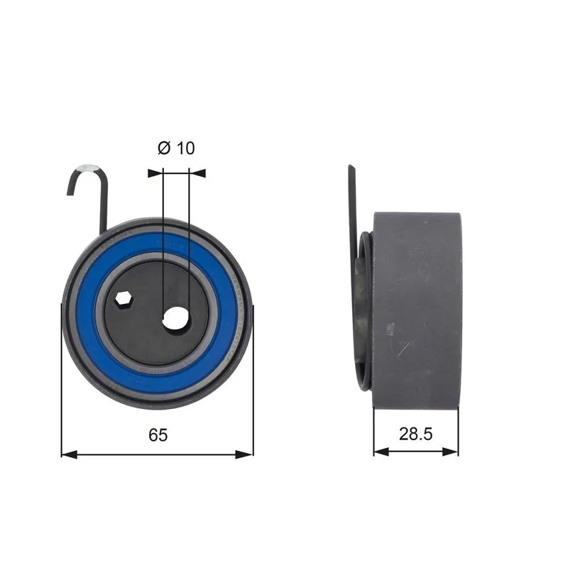 Tensioner Pulley, timing belt GATES T43144