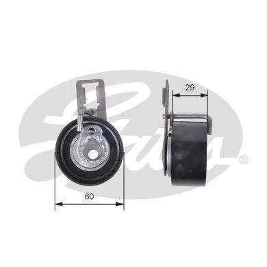 Tensioner Pulley, timing belt GATES T43230