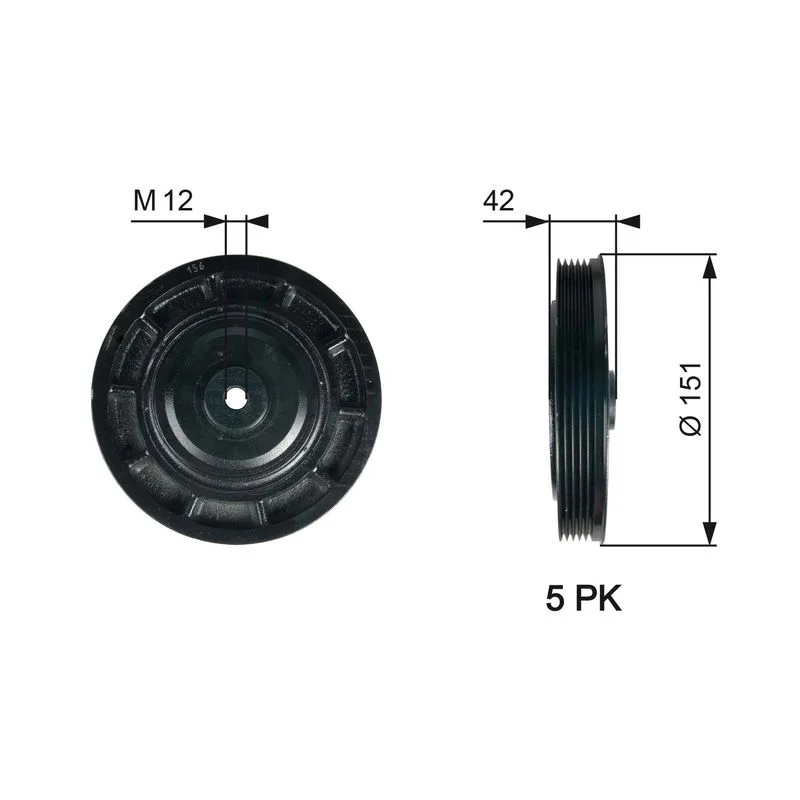 Belt Pulley, crankshaft GATES TVD1116