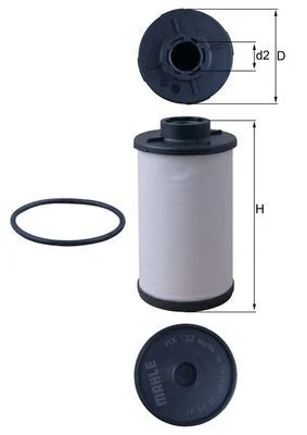 Filtro hidráulico, transmissão automática KNECHT HX 132D