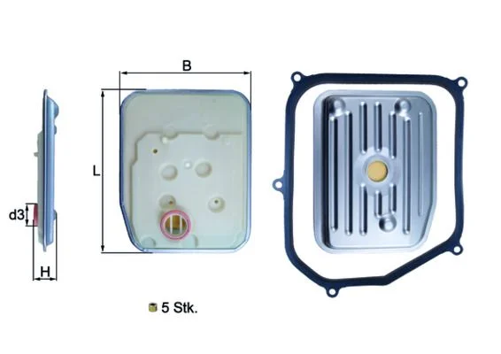 Filtro hidráulico, transmissão automática KNECHT HX 147KIT