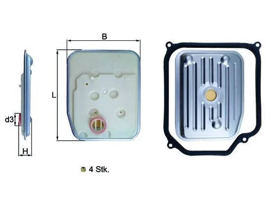 Filtro hidráulico, transmissão automática KNECHT HX 147KIT1