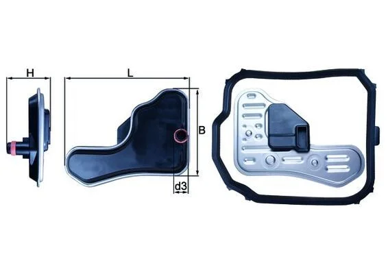 Filtro hidráulico, transmissão automática KNECHT HX 148D