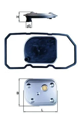 Filtro hidráulico, transmissão automática KNECHT HX 158D