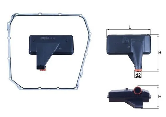 Filtro hidráulico, transmissão automática KNECHT HX 185D