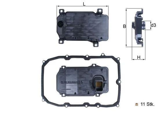 Filtro hidráulico, transmissão automática KNECHT HX 187KIT
