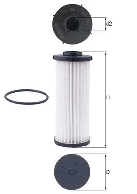 Filtro hidráulico, transmissão automática KNECHT HX 190D