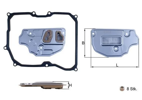 Filtro hidráulico, transmissão automática KNECHT HX 256D