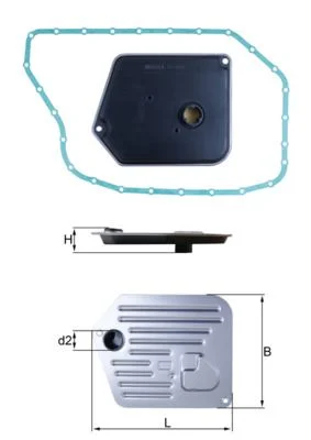 Filtro hidráulico, transmissão automática KNECHT HX 268D
