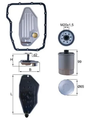 Filtro hidráulico, transmissão automática KNECHT HX 276 KIT