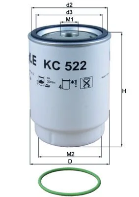 Filtro de Combustível KNECHT KC 522D